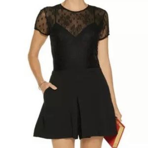 Maje Romper Jumper Black Lace Top NWT Sz 10